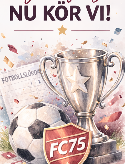 Illustration med pokal, fotboll och tipskupong som visar att en ny omg&aring;ng av Tipst&auml;vlingen har startat.